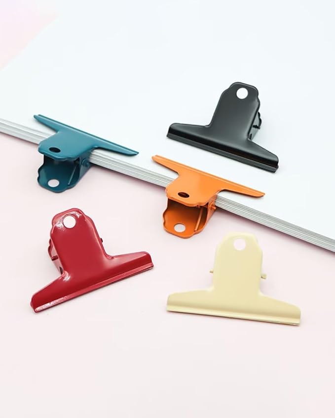 2PCS Extra Large Binder Clips Metal Bulldog Clip Large Paper Clamp Holder for Home School Office Drawing Black 4Inch
