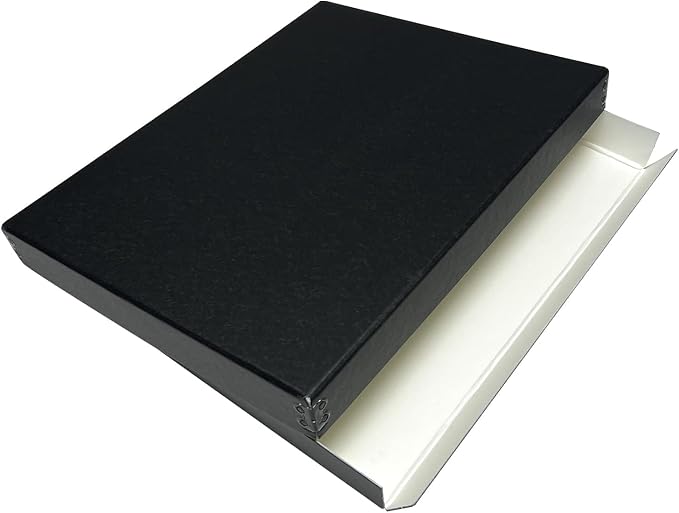 Lineco Museum Archival Storage Box, Drop Front, 11.75x15.25x1.5 in, Black | Acid-Free with Metal Edge, Preserves Picture Longevity, Organize Photos, Newspapers, Prints, Documents, Crafts, DIY