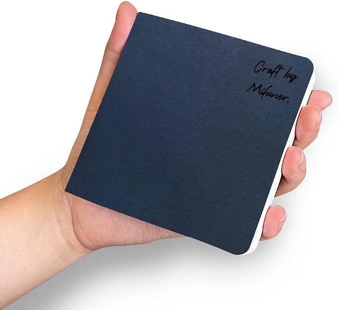 Watercolor Paper Sketchbook,3.9x3.9 Inch Mini Mixed Media Notebook,140lb/300gsm Artist Heavyweight Paper,30 Sheets Small Travel Drawing Journal for Adults,Painting,Watercolors,Art Supplies,Dark Blue