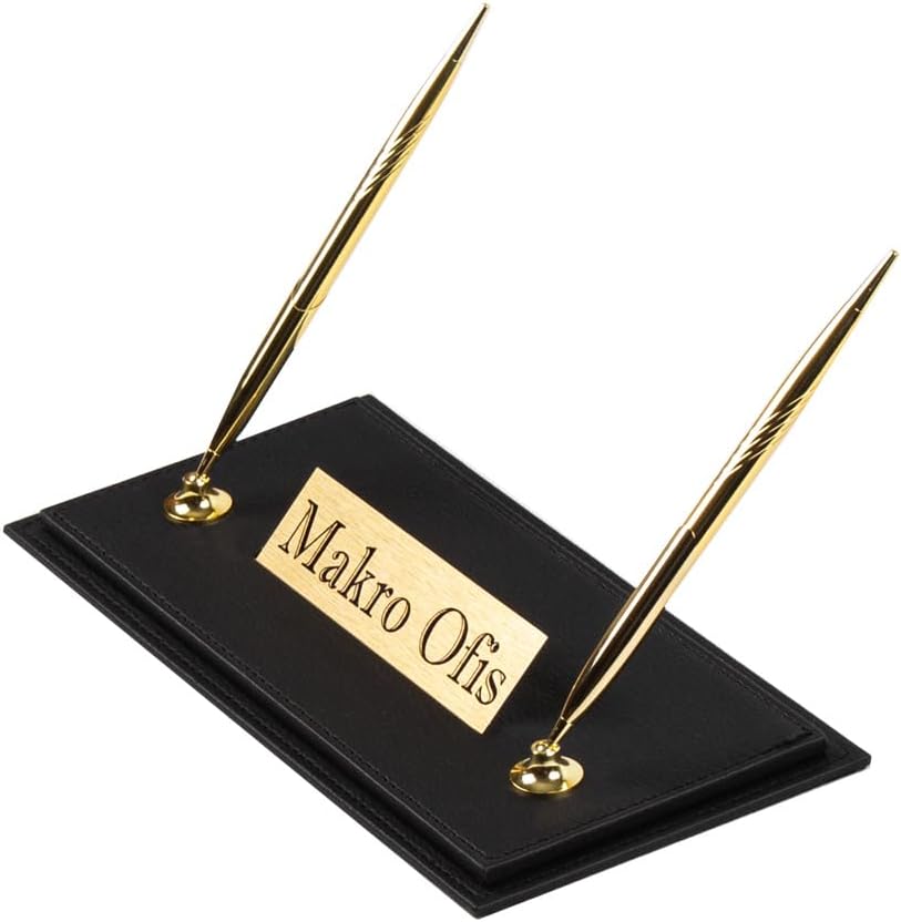 Venus Bonded Leather Executive Desk Set – 12-Piece Luxury Desk Organizer with Desk Pad, Mouse Pad, Name Plate, Pens & Office Accessories (5 Color Options)