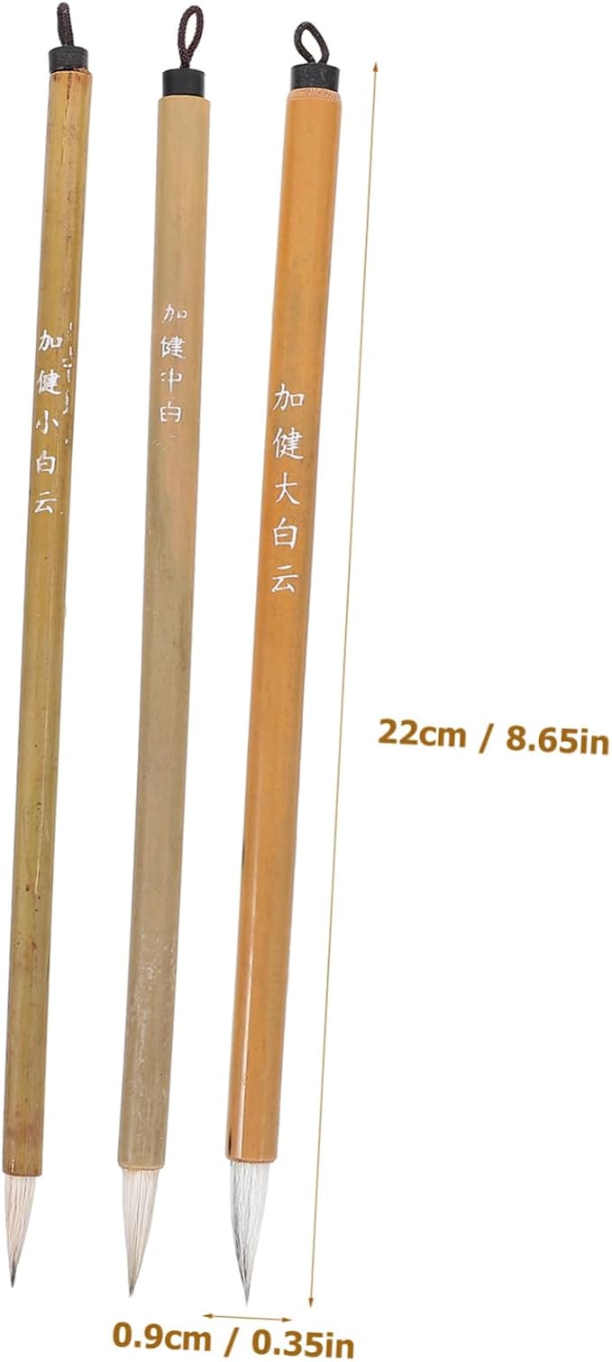 LALAFINA Chinese Calligraphy Brush Sumi Ink Brush for Chinese Calligraphy Painting Drawing and Writing Traditional for Beginners Practice 8.66 X 1.41 X 0.35 in