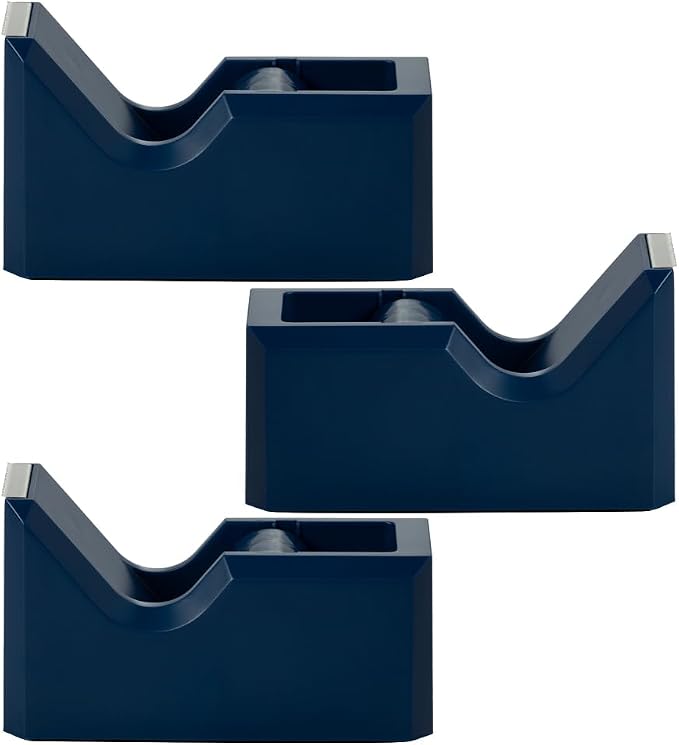 JAM PAPER Colorful Desk Tape Dispensers - Navy Blue - 3/Pack