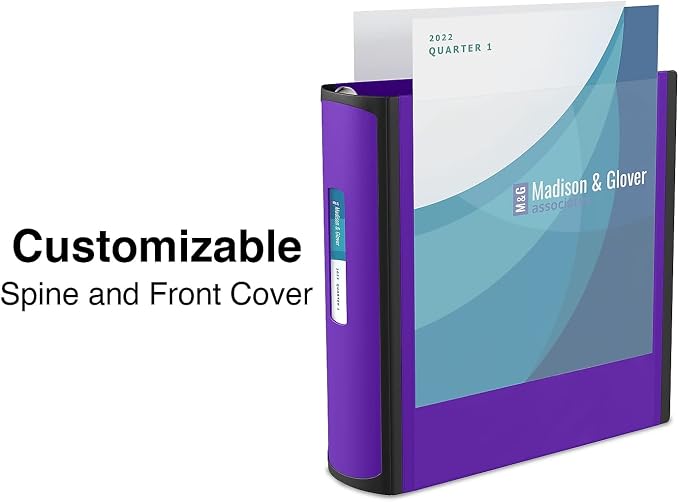 Staples Better 2-Inch 3-Ring Binder, Purple – Heavy-Duty Binder for School & Office Storage