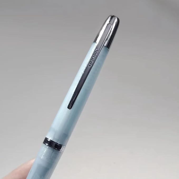 Lovely Ice Blue! JINHAO 20 Resin Press Fountain Pen F Nib Writing Ink Pen with Converter School Office Stationery Gift