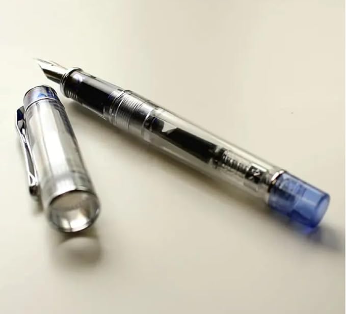 Iro-Ai Pilot Fountain Pen Transparent Blue Fine Point P-FPR-1-TL-F With Original Stylus Ballpoint Touch Pen