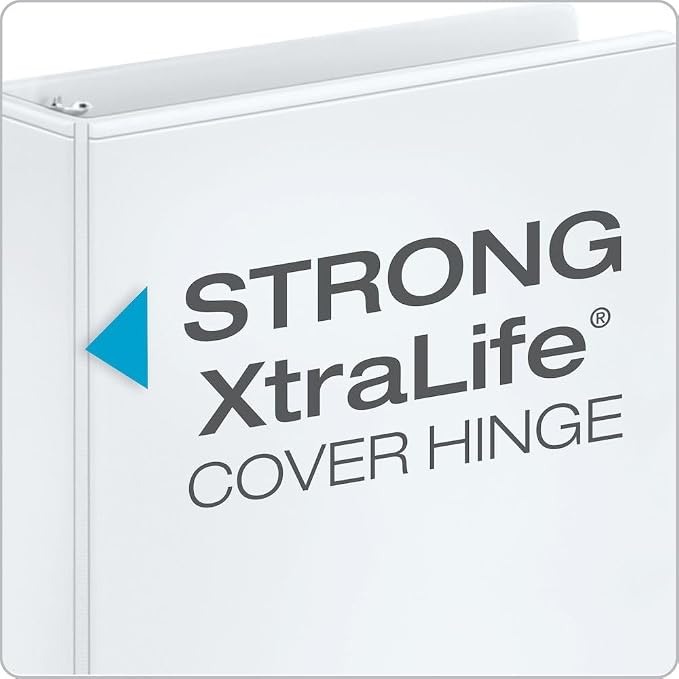 Cardinal Binder Performer with ClearVue Covers, 1.5" Round Rings, 350-Sheet Capacity, White (Pack of 12)