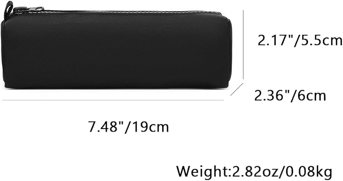 Pencil Case Lightweight and Durable Ideal Pencil Pouch for School and Office Supplies (Black,Oxford)