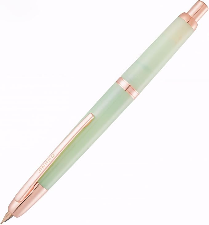 JINHAO 20 Celestial Jade Red gold clip Press Fountain Pen Elegant Luxury Ink Pen EF Nib Writing Calligraphy Pens School Supplies Stationery