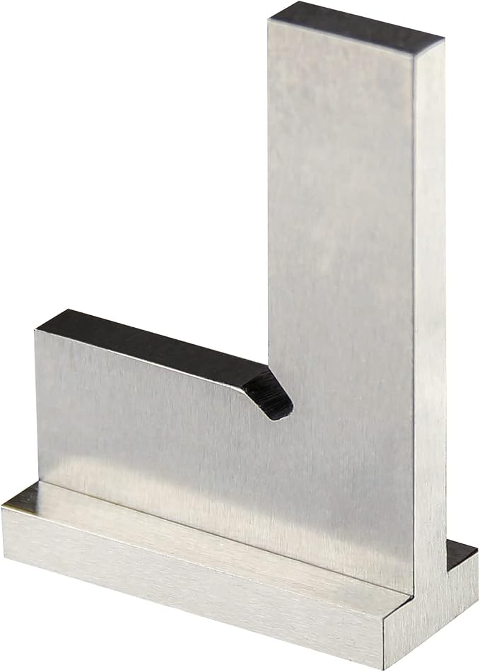 Precision Machinist Square 2 Inch Engineer Square 90 Degree Right Angle Ruler Ground Hardened Steel with Seat 2 x 1.6 Inch