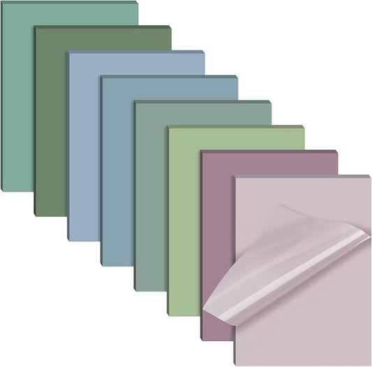 Yinder 4 x 6 Inch Transparent Sticky Notes Translucent Sticky Notes 240 Sheets Waterproof Clear Self Memo Pad See Through Back to School Bible Journaling Accessories Office School Supply(Pastel)