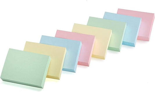 Sticky Notes, Mini Self-Stick Memo Notes - Self Adhesive - 1 ½ X 2 Inches - 100 Sheets Per Pad, 24 Pads Per Pack - Premium Quality - for Home, Office, School (Pastel)