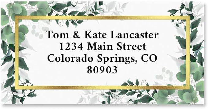 Colorful Images Return Address Labels, Set of 144 | Lux Florals Foil , 144 Count, Self-Adhesive on Flat-Sheet Labels, Customize with Name & Shipping Addres