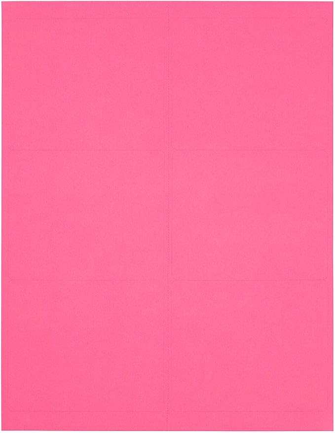 JAM PAPER Shipping Address Labels - Large - 3 1/3 x 4 - Pink - 120/Pack
