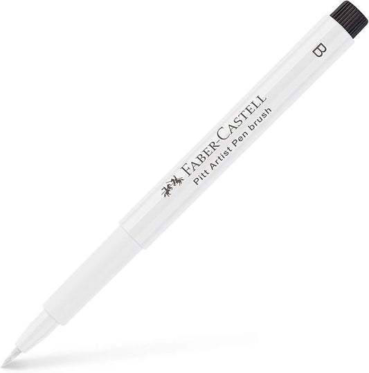 Faber-Castell Pitt Artist Brush Pen, White India Ink - Brush Nib Artist Marker