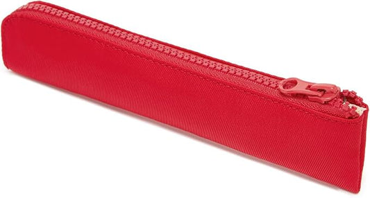 Slim Pencil Case Small Pencil Pouch Pen Case (Red/OF)