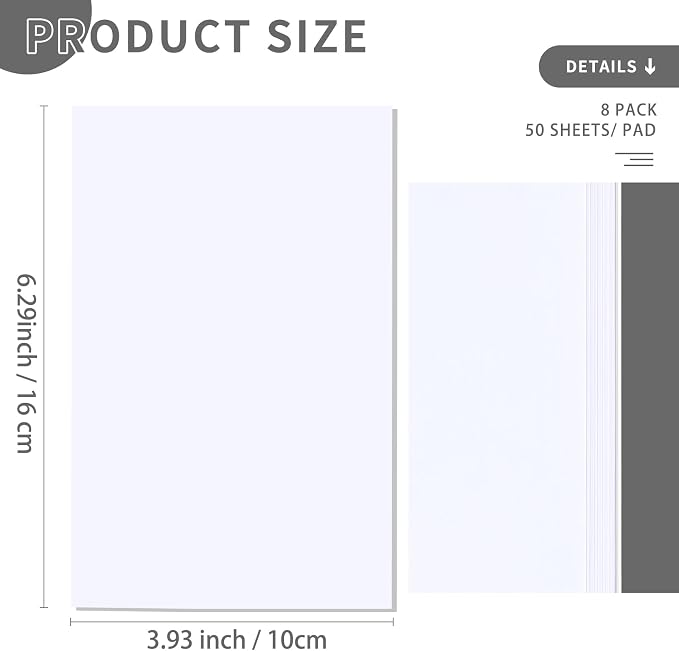 QiCheng Note Pads Memo Pads Small Notepad 50 Sheets 4X6 note pad Scratch Pads for Writing Blank Scratch Pads (8)