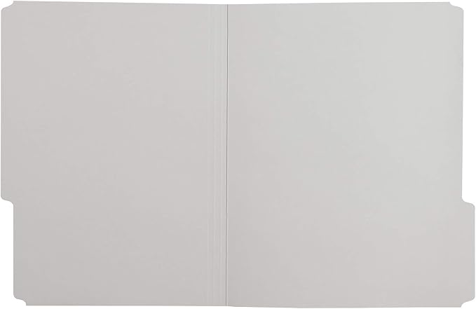 Amazon Basics File Folders for Organization, Letter Size, 1/3 Cut Tab, Gray, 36-Pack