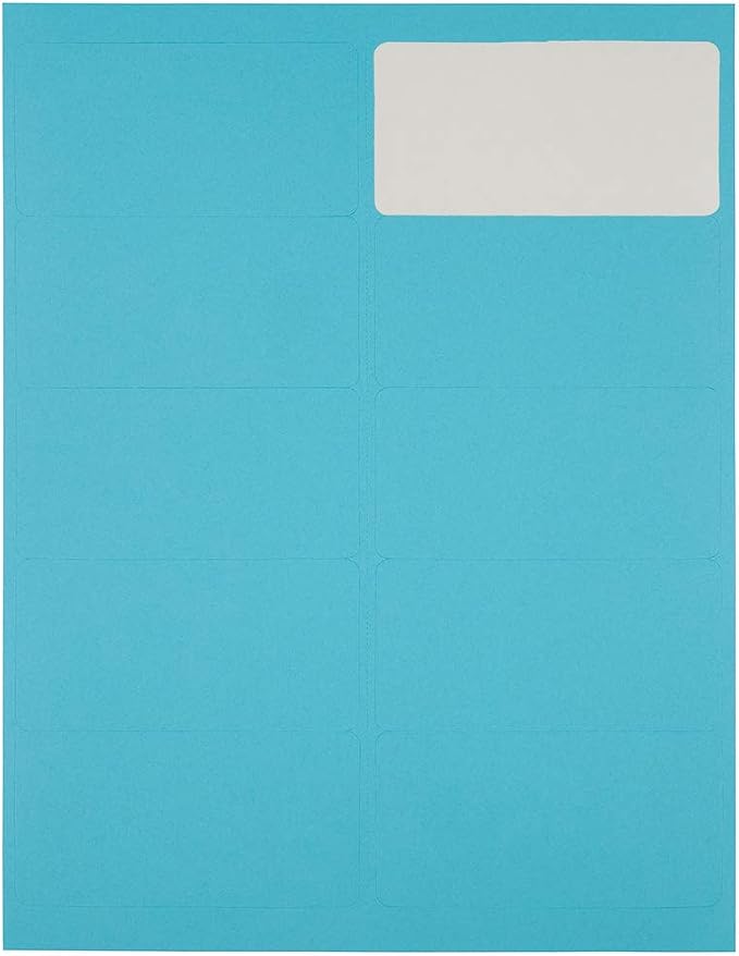 JAM PAPER Shipping Address Labels - Standard Mailing - 2 x 4 - Blue - 120/Pack