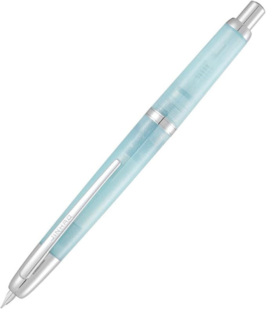 JINHAO 20 Ice Blue Resin Press Fountain Pen EF Nib Writing Ink Pen with Converter School Office Stationery Gift