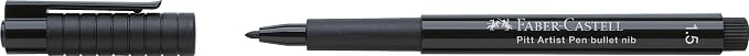 Faber-Castell Water Based Marker Pit Artist Pen 199 Black 1.5 167890