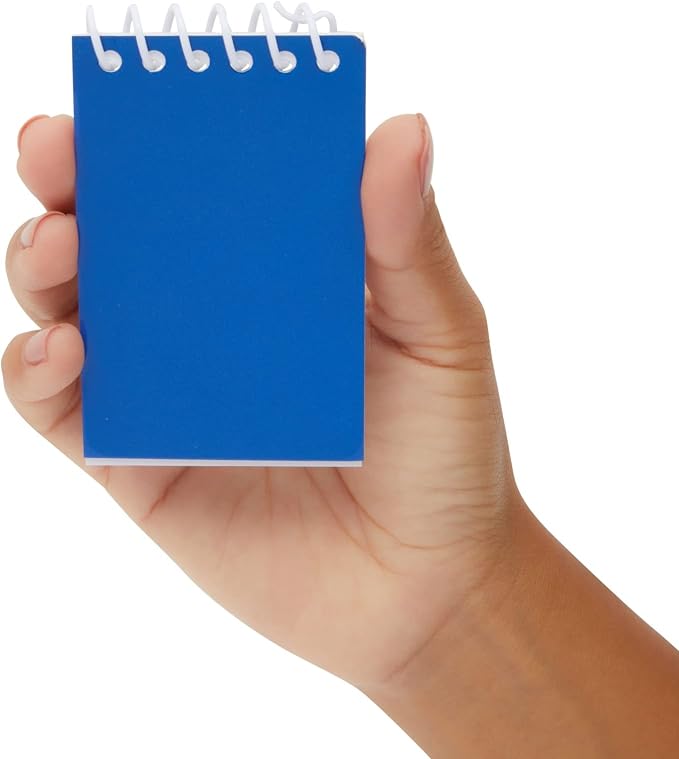 Mini Notepad Set - 24 Pack, 2.25 x 3.5 In, 6 Rainbow Colors - Bulk Pocket Journals for Party Favors & Classroom Rewards