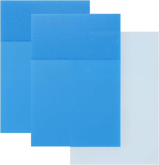 ONLYKXY 2 Pack Rectangle Transparent Sticky Notes 2.95x1.96inch Waterproof Index Sticker Self-Stick Book Tabs 100 Sheets PET Markers Sticky Notes Pad (Dark Blue)