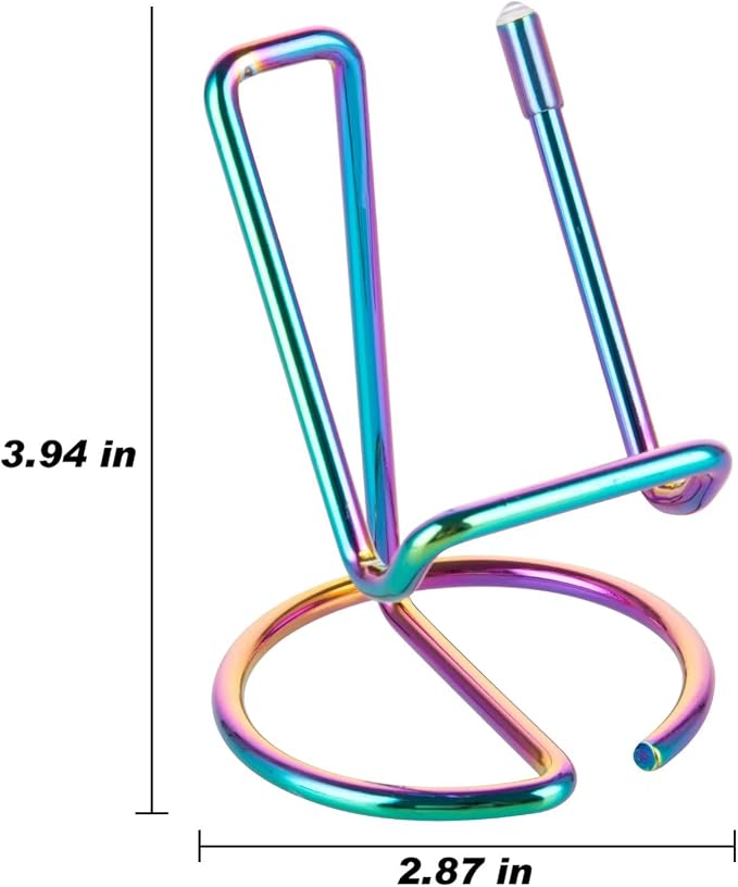 ROPOSY Cell Phone Stand for Desk, Cute Metal Rainbow Cell Phone Stand Holder Desk Accessories, Compatible with All Mobile Phones, iPhone, iPad