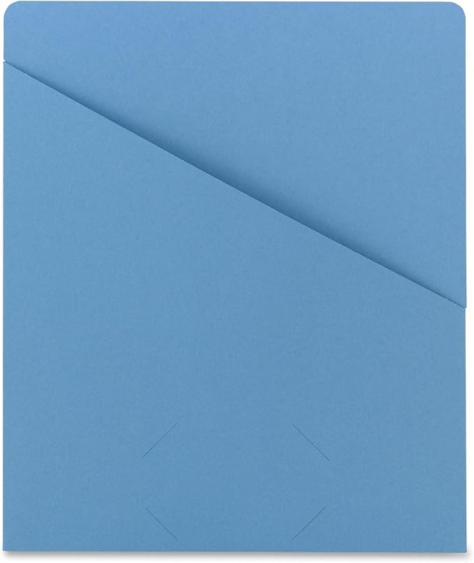 Smead Slash Jacket, Letter Size, Blue, 25 per Pack (75431)