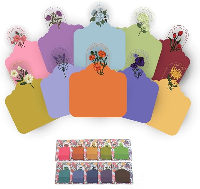 Mr. Pen- Plastic Transparent Bible Sticky Notes, 10 Pads, 200 Sheets | Botanical Design, Bible Journaling Supplies, Plastic Sticky Notes, Water Resistant, Easy Peel, Removable