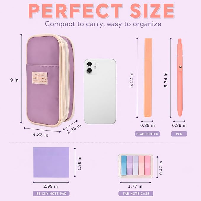 Aesthetic School Supplies Pen Highlighter - Bible Writing Correction Set | 27 Pcs Cute Stationery Set Bible Note Taking Supplies Aesthetic Pencil Case Pencil Case Bag Study Supplies for School College