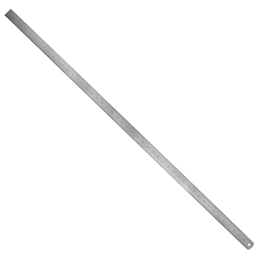 Pacific Arc Stainless Steel Ruler Inch and Metric, with 32nd and 64th Graduations, 48 Inches