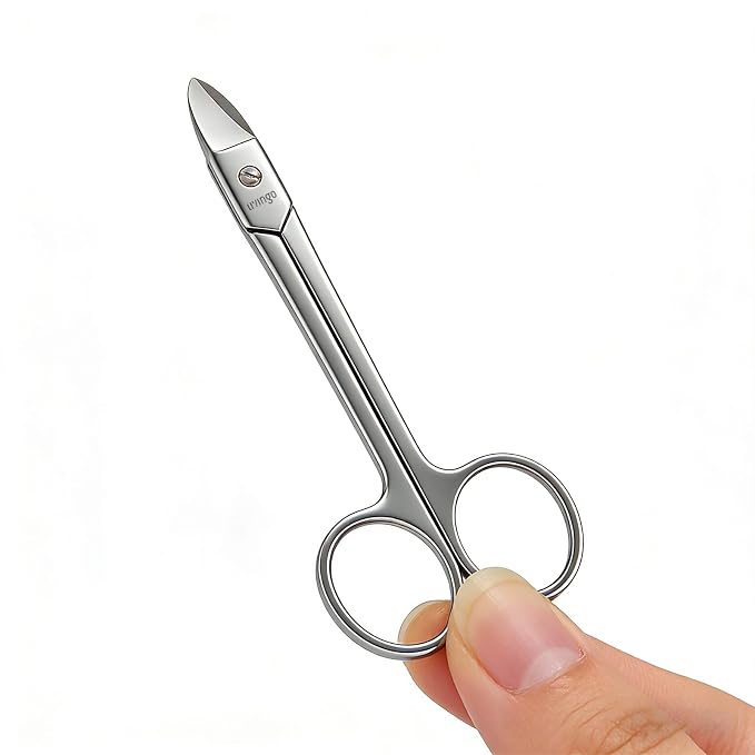 LIVINGO Toenail Nail Scissors Long Handle Stainless Steel | Sharp Cutting Edge, Thick Hard Nail Trimming, Manicure Pedicure Tool, Comfortable Grip for Men Women