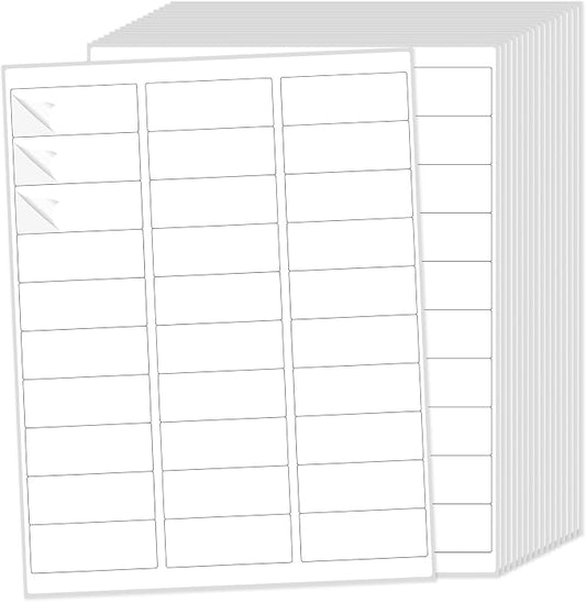 THEBLUETOUCH 1500 pcs Matte White Address Printable Labels, 1" x2-5/8 | 50 Sheets, 30 Labels Per Sheet, Blank Mailing Stickers, Compatible with Laser and Inkjet Printers for Shipping Address Use