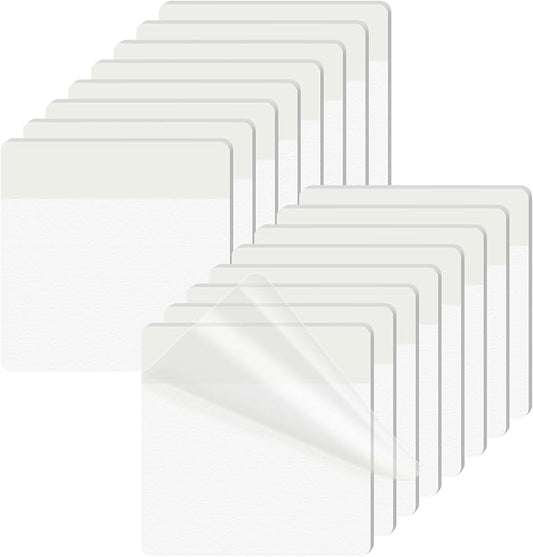KICNIC Transparent Sticky Notes, 480 Pcs 3x3 Inch, Self-Adhesive Waterproof, See-Through Translucent Sticky Notes for Books, Bible, Page Markers, School Office College Supplies (Clear White)