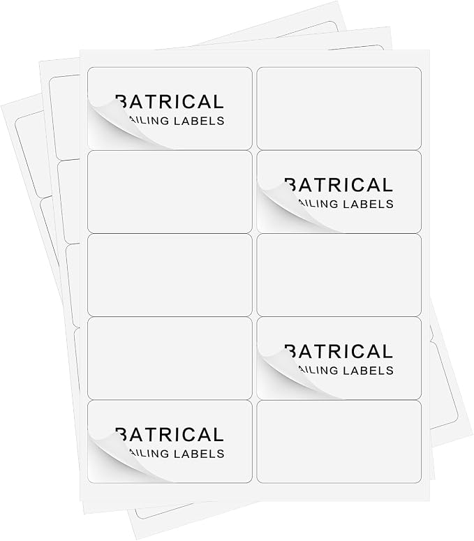 2"×4" Shipping Labels 300 Labels Sticker Paper for Laser/Ink Jet Printer mailing Labels 8.5"×11" White 10 per Sheet
