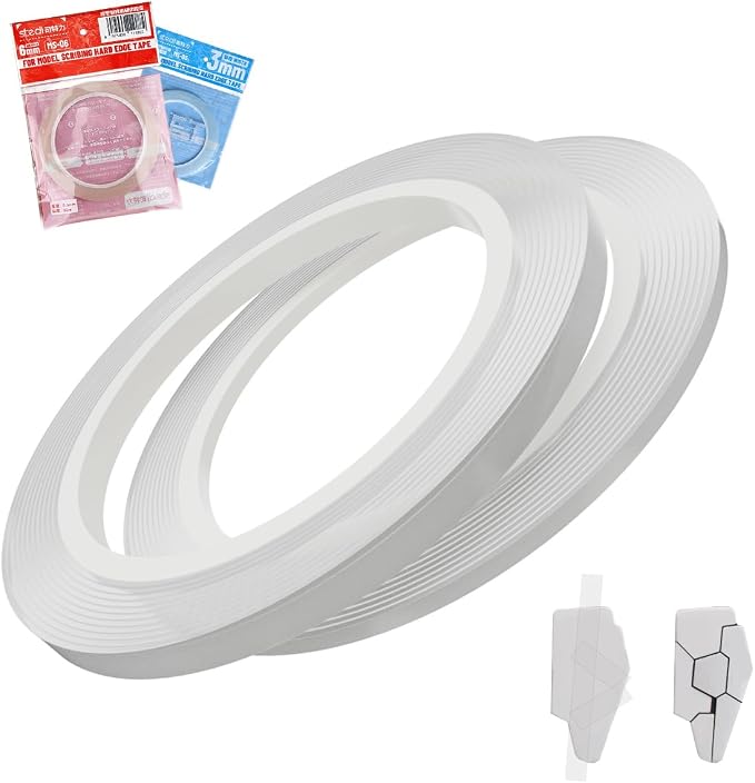 stedi Scribing Tape 2PCS Masking Tape 3mm 6mm for Panel Line Models | Precise Line Guidance,Residue Free Removal,Straight Line Control,Panel Line Scribing,Engraving Guide,Gundam Models