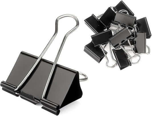 ZZTX 36 Pack Binder Clips 1.0 Inches Black | Paper Clamps Clips, Durable steel, Rust-resistant, Strong spring