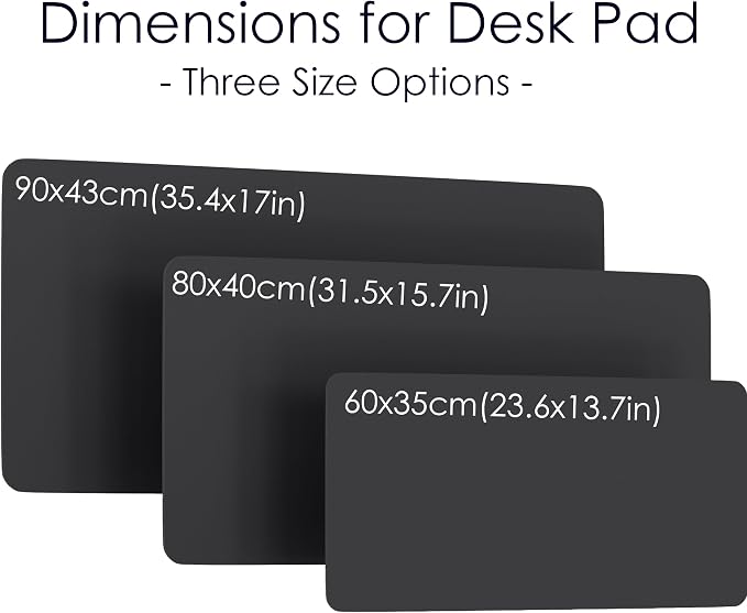Leather Desk Pad Protector, Waterproof Mouse Pad, PU Desk Mat, Office Desk Cover, Desk Writing Mat for Office/Home/Work/Cubicle (Black/Red) 31.5x15.7 in