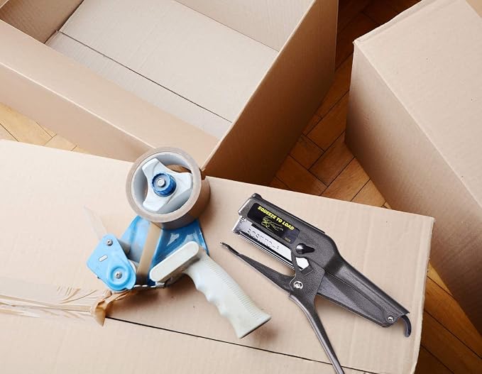 Bostitch Office B8 Plier Heavy Duty Stapler with 1250 1/4" Staples | Full Strip Metal Bostitch Stapler for Cardboard, Paper and Fabric (45 Sheet Capacity)