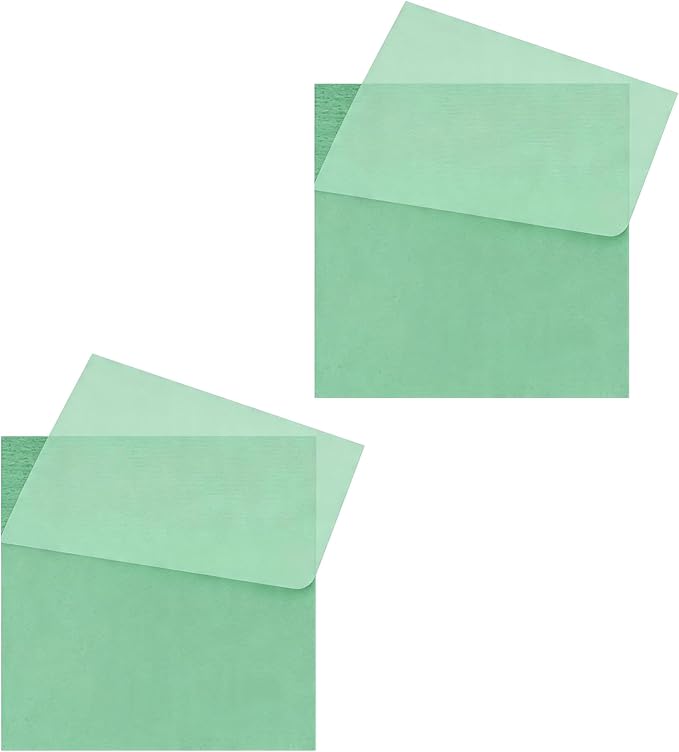 100 Sheets Transparent Sticky Notes, 3x3 Inch Clear Post It Notes for Office School College Teacher Student Supplies (100, Green)