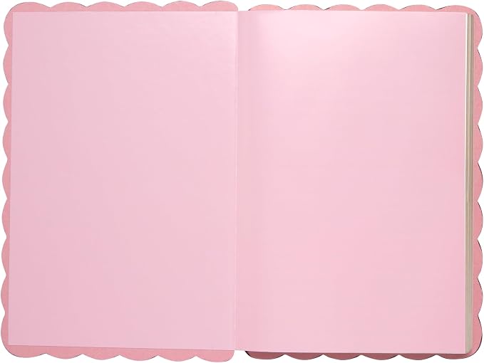 Laura Ashley Hardcover Journal 6x8 Faux Leather with Scalloped Edges | 259 Lined Pages with Ribbon Bookmark, Lay-Flat Design, Compact A5 Size, Great for Home, Office, Travel or Gifting