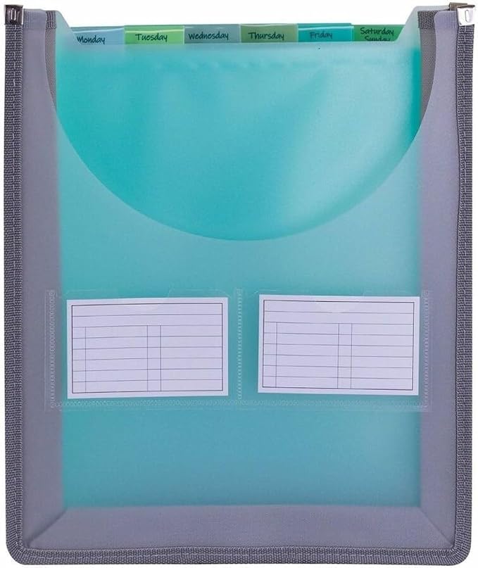 C-Line 7-Pocket Vertical Expanding Backpack Organizer File, 1 File, Color May Vary (58700), Assorted, 1" x 10 1/4" x 12 3/4"