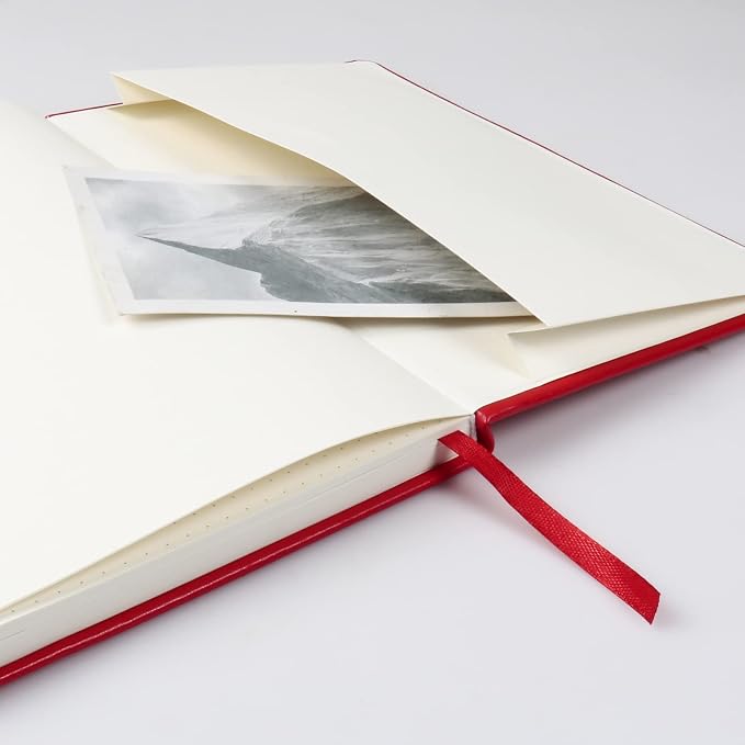 Journal notebook (A5-Lined, Red Color),192 Pages, Medium 5.7X8.3 inches - 80 gsm Thick Paper, Hardcover