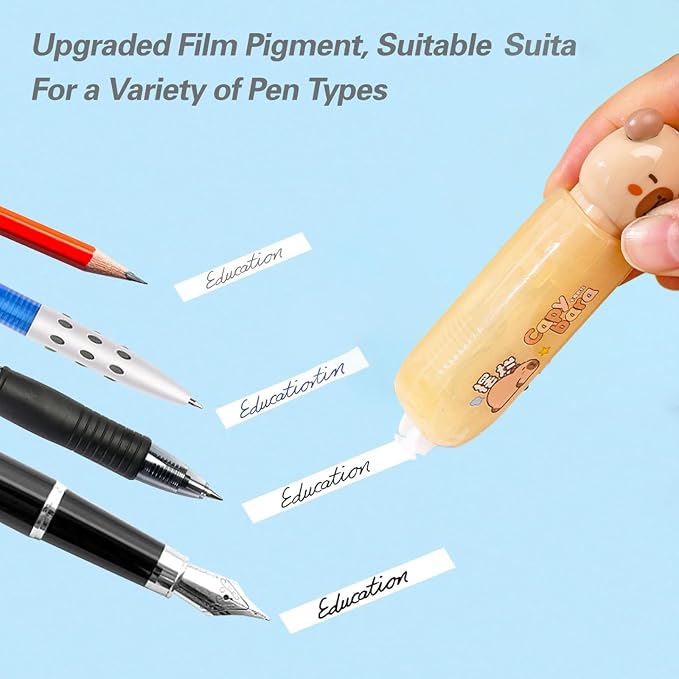 Retractable White Correction Tape,Cute Cat Paw Correction Tape Pens, Mini Aesthetic Pen Shaped White Applicator with Easy to Use Out Tape for Back to School Office Supplies