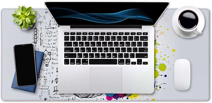 SSOIU Large Mouse Pad, Cute Desk Mat for Desktop, Women Girls Waterproof Gaming Mousepad, Left and Right Brain Computer PC Laptop Protector Writing Pads for School Office Home 35.5" x 15.7"