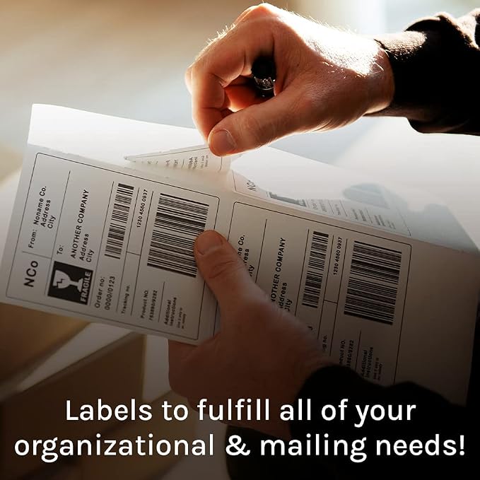 Premium Label Supply White Sticker Address Labels – 2" x 4" – Laser/Inkjet Compatible – (10 per Sheet), 25 Sheets – 250 Total Adhesive Labels