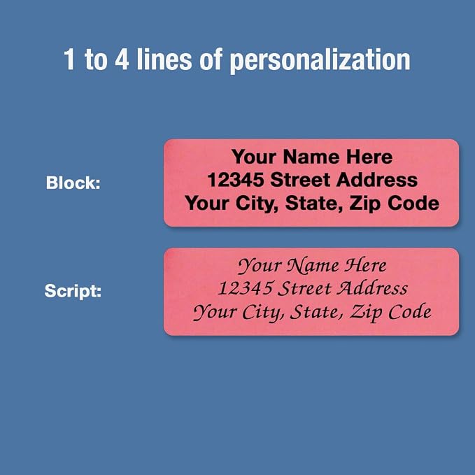 Colorful Images Pastel Multicolor Rolled Return Address Mailing Labels with Dispenser, Customize with Name & Shipping Address, 250 Self Adhesive, Easy Peel Sticker Label Roll, 3/4" x 2 1/2"