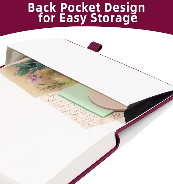Lined Journal Notebook 365 Pages, A5 Leather Journals for Writing Women & Men, Hardcover Notebook with 100GSM Thick Paper, Daily Journal Notebook for Travel, Work, School, Note Taking, College Ruled