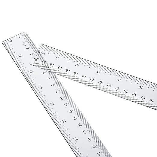 4 Pack Plastic Ruler 12 Inch Bulk for Classroom School Office Supplies for Kids，Clear Rulers，mm Ruler