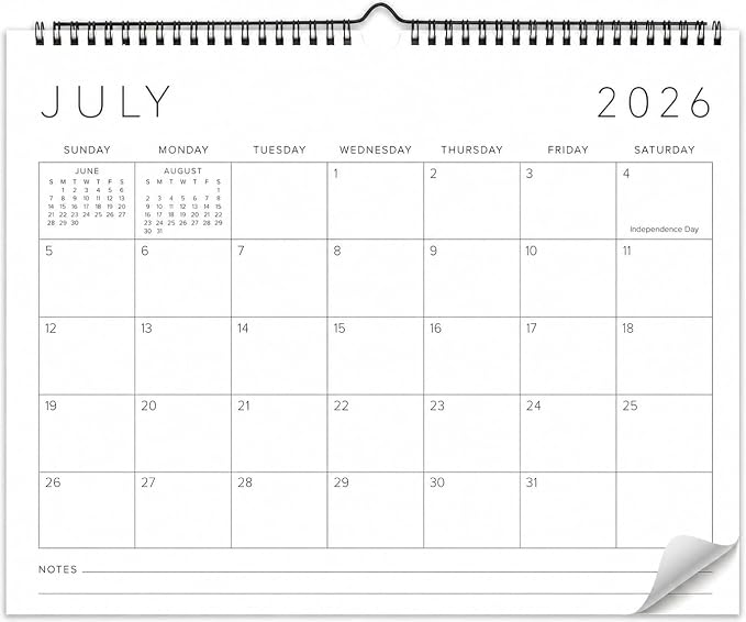 Beautiful 2026 Wall Calendar - Runs until December 2026 - Large 14.5" x 11.5" Office Wall Calendar for Easy Organizing